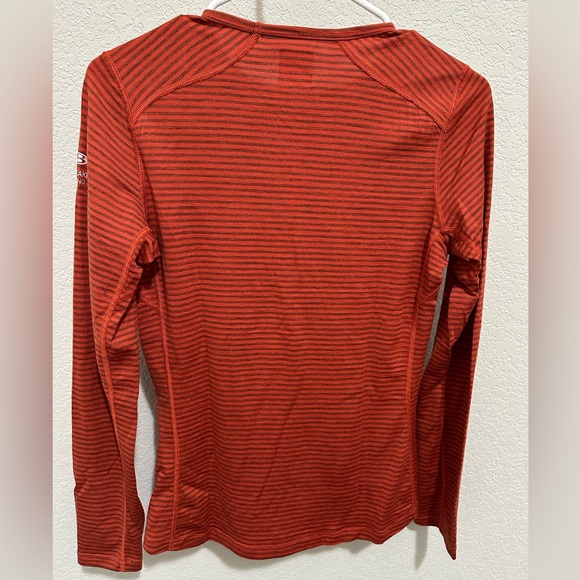 Icebreaker Merino Wool Oasis Long Sleeve Crew Striped Top - Picture 2 of 4